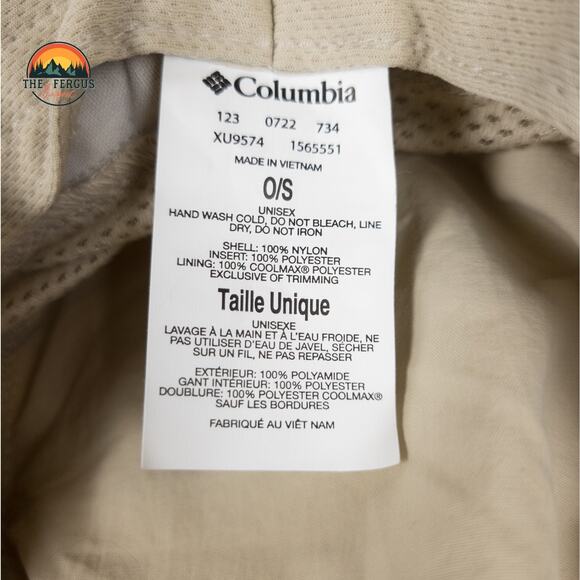 Columbia Unisex Beige One Size O/S Hat Bucket Sun Omni-Shield Hiking Fishing - Picture 9 of 12